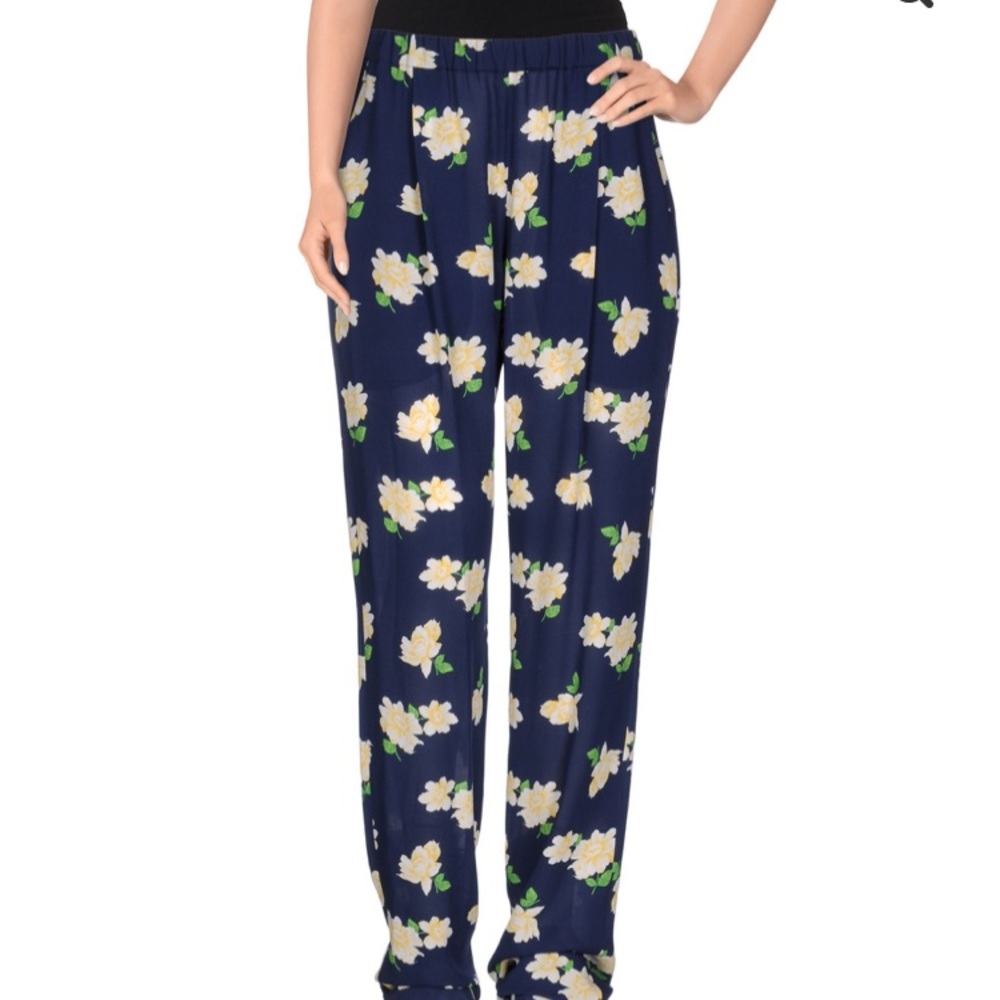 Michael Kors Navy Floral Casual Pants